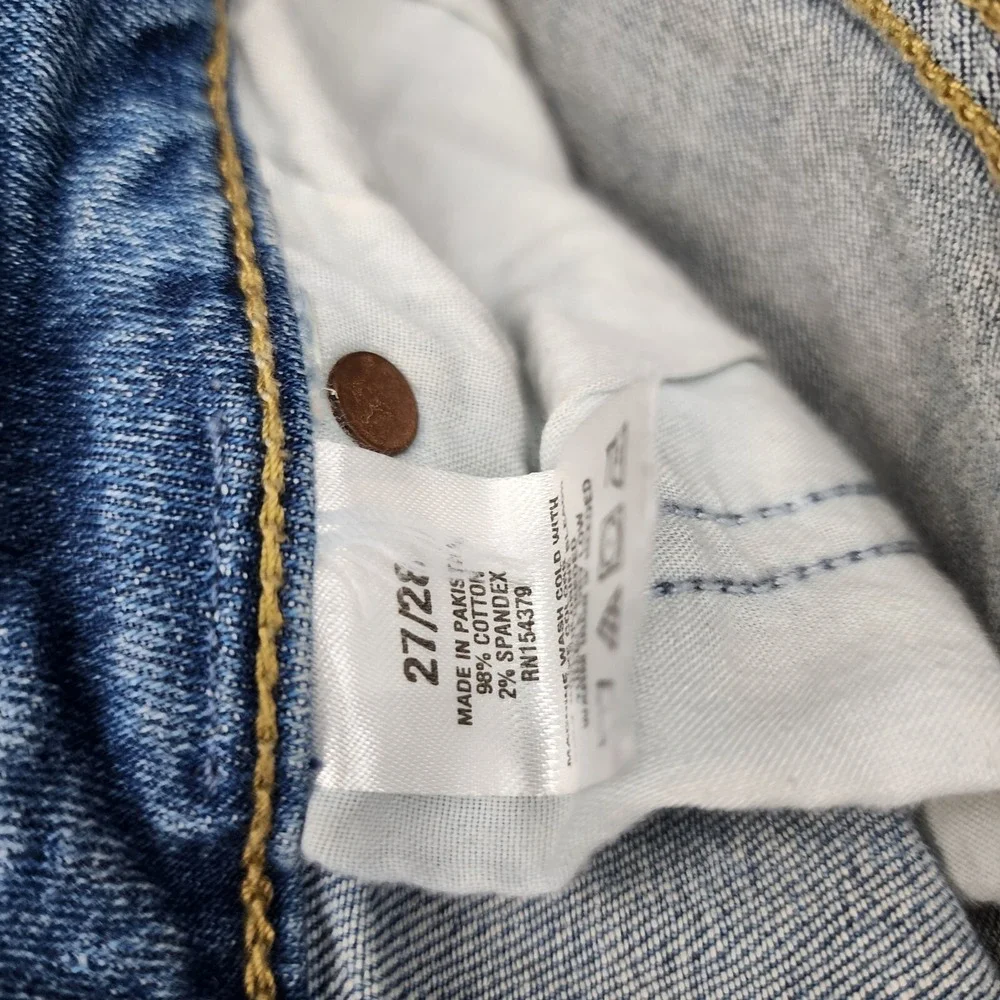 Aeropostale Jeans Mens 27x28 Athletic Skinny Denim Blue 5‎ Pocket Casual